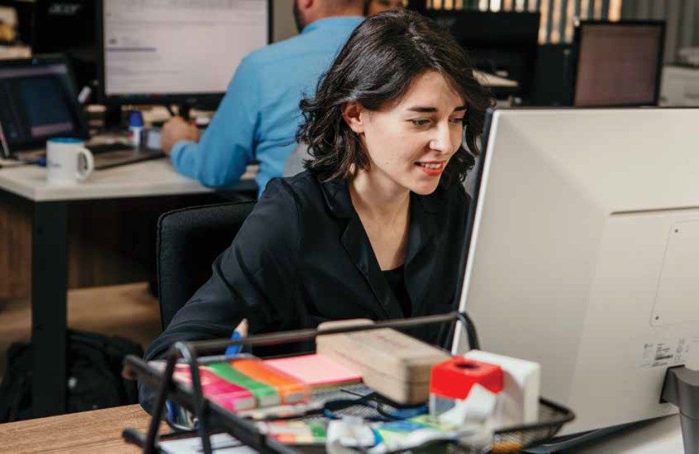 Image of Almedina Hamzić Mušić, Assistant Design Manager at CT-Technologies, challenges stereotypes in the male-dominated construction industry.